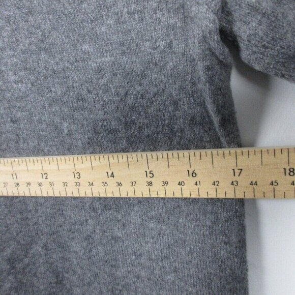 Club Monaco Womens Cashmere 100% Small Grey Ruffle Neck Sweater Top Luxury 180 - Picture 7 of 9